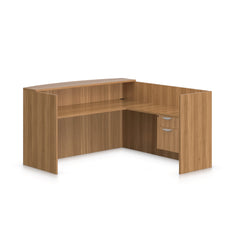 6' x 6' Reception Desk with Hanging B/F Pedestal - Kainosbuy.com