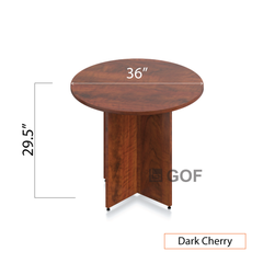 36" Round Table/Cross Base with 2 Chairs (G11650B) - Kainosbuy.com