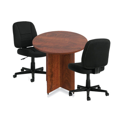 36" Round Table/Cross Base with 2 Chairs (G11343B) - Kainosbuy.com
