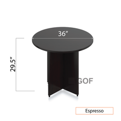 36" Round Table/Cross Base with 2 Chairs (G11650B) - Kainosbuy.com
