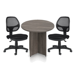 36" Round Table/Cross Base with 2 Chairs (G11642B) - Kainosbuy.com