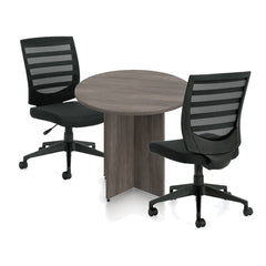 36" Round Table/Cross Base with 2 Chairs (G11922B) - Kainosbuy.com
