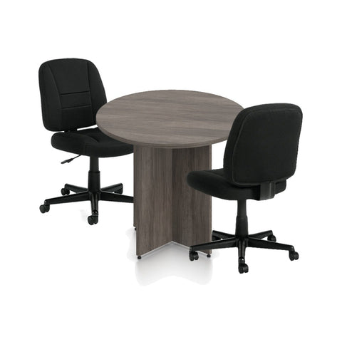 36" Round Table/Cross Base with 2 Chairs (G11343B) - Kainosbuy.com