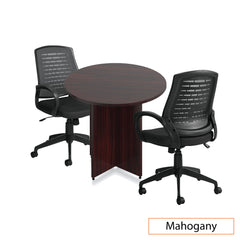 36" Round Table/Cross Base with 2 Chairs(G10902B) - Kainosbuy.com