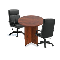36" Round Table/Cross Base with 2 Chairs (G11782B) - Kainosbuy.com