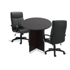 36" Round Table/Cross Base with 2 Chairs (G11782B) - Kainosbuy.com