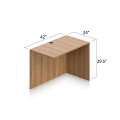 L71C - 6' x 5.5' L-Shape Workstation(Credenza Shell with Hanging B/F Pedestal) - Kainosbuy.com