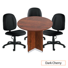 42" Round Table/Cross Base with 3 Chairs (G11650B) - Kainosbuy.com