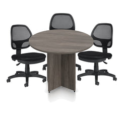 42" Round Table/Cross Base with 3 Chairs (G11642B) - Kainosbuy.com