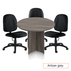 42" Round Table/Cross Base with 3 Chairs (G11650B) - Kainosbuy.com