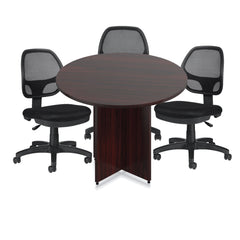 42" Round Table/Cross Base with 3 Chairs (G11642B) - Kainosbuy.com
