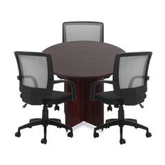 42" Round Table/Cross Base with 3 Chairs (G10900B) - Kainosbuy.com