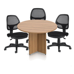 42" Round Table/Cross Base with 3 Chairs (G11642B) - Kainosbuy.com