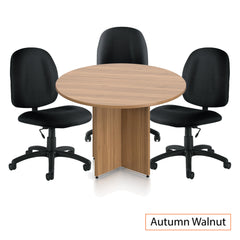 42" Round Table/Cross Base with 3 Chairs (G11650B) - Kainosbuy.com