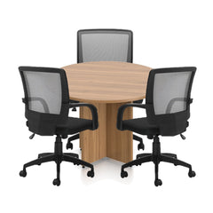 42" Round Table/Cross Base with 3 Chairs (G10900B) - Kainosbuy.com