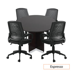 48" Round Table/Cross Base with 4 Chairs (G10902B) - Kainosbuy.com