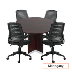 48" Round Table/Cross Base with 4 Chairs (G10902B) - Kainosbuy.com