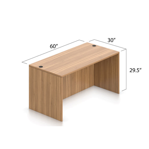 60"x30" Rectangular Desk with B/B/F pedestal - Kainosbuy.com