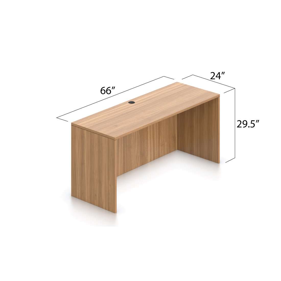 L66D - 5.5' x 6' L-Shape Workstation(Credenza Shell with Two Hanging B/F Pedestal) - Kainosbuy.com