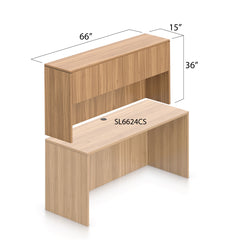 Overhead Hutch with Doors 66" x 15" - Kainosbuy.com