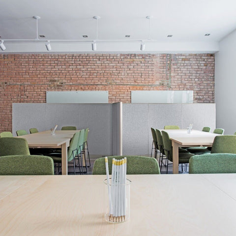 GOF 30"D x 96"W x 48”/60”/72”H, T-Shaped Freestanding Fabric Partition