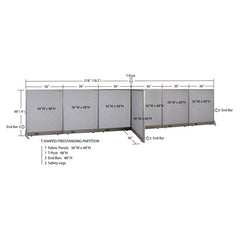 GOF Office T-Shaped Partition 36D x 216W x 48H - Kainosbuy.com