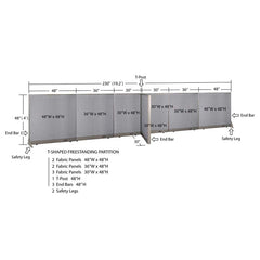 GOF Office T-Shaped Partition 30D x 228W x 48H - Kainosbuy.com