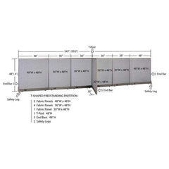 GOF Office T-Shaped Partition 30D x 240W x 48H - Kainosbuy.com
