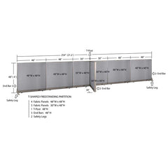 GOF Office T-Shaped Partition 30D x 252W x 48H - Kainosbuy.com