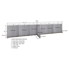 GOF Office T-Shaped Partition 36D x 252W x 48H - Kainosbuy.com
