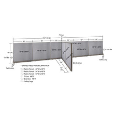GOF Office T-Shaped Partition 72D x 252W x 48H - Kainosbuy.com