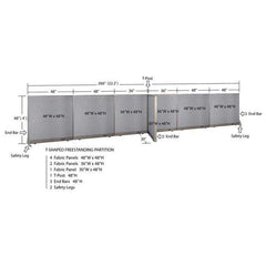 GOF Office T-Shaped Partition 30D x 264W x 48H - Kainosbuy.com