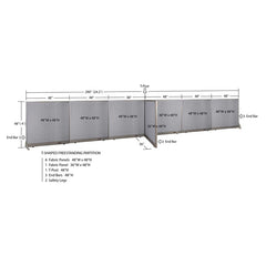 GOF Office T-Shaped Partition 36D x 288W x 48H - Kainosbuy.com