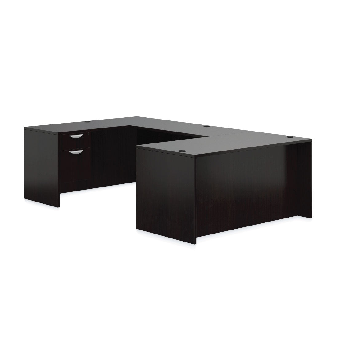 U66A - 5.5' x 8' U-Shape Workstation(Rectangular Desk with Hanging B/F Pedestal) - Kainosbuy.com
