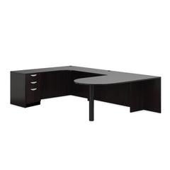 U71D - 6' x 9.5' U-Shape Workstation (Island D with B/B/F Pedestal)