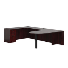 U71E - 6' x 10' U-Shape Workstation (Island D with B/B/F Pedestal)