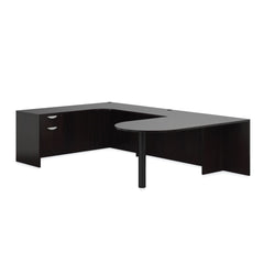 U71E - 6' x 10' U-Shape Workstation (Island D with Hanging B/F Pedestal)