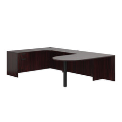 U71E - 6' x 10' U-Shape Workstation (Island D with Hanging B/F Pedestal)