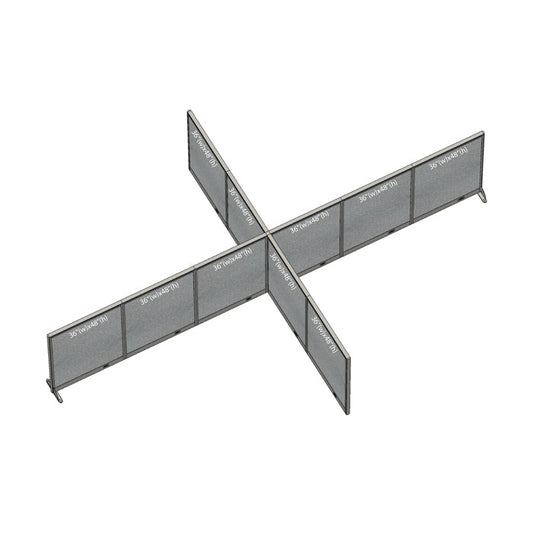 GOF Office X-Shaped Partition 144D x 216W x 48H - Kainosbuy.com