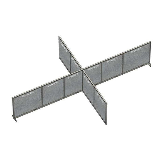 GOF Office X-Shaped Partition 144D x 228W x 48H - Kainosbuy.com