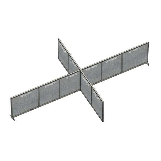 GOF Office X-Shaped Partition 144D x 240W x 48H - Kainosbuy.com