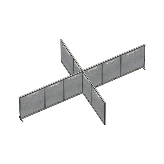 GOF Office X-Shaped Partition 156D x 240W x 48H - Kainosbuy.com