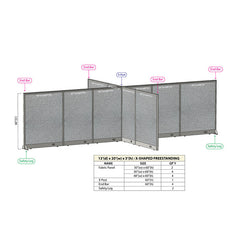 GOF Office X-Shaped Partition 156D x 240W x 48H - Kainosbuy.com