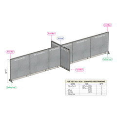 GOF Office X-Shaped Partition 60D x 252W x 48H - Kainosbuy.com