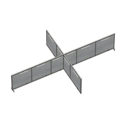 GOF Office X-Shaped Partition 156D x 252W x 48H - Kainosbuy.com