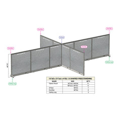 GOF Office X-Shaped Partition 156D x 252W x 48H - Kainosbuy.com