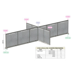 GOF Office X-Shaped Partition 120D x 264W x 48H - Kainosbuy.com