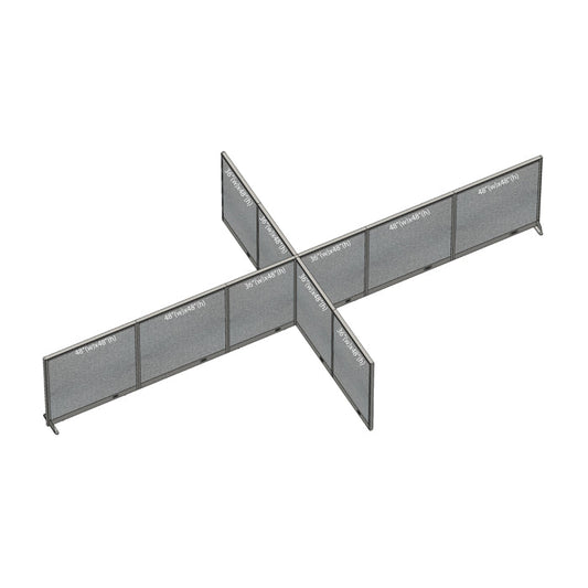 GOF Office X-Shaped Partition 144D x 264W x 48H - Kainosbuy.com