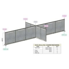 GOF Office X-Shaped Partition 120D x 288W x 48H - Kainosbuy.com
