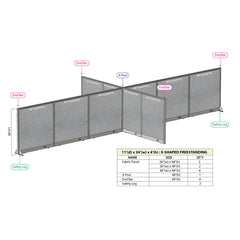 GOF Office X-Shaped Partition 132D x 288W x 48H - Kainosbuy.com